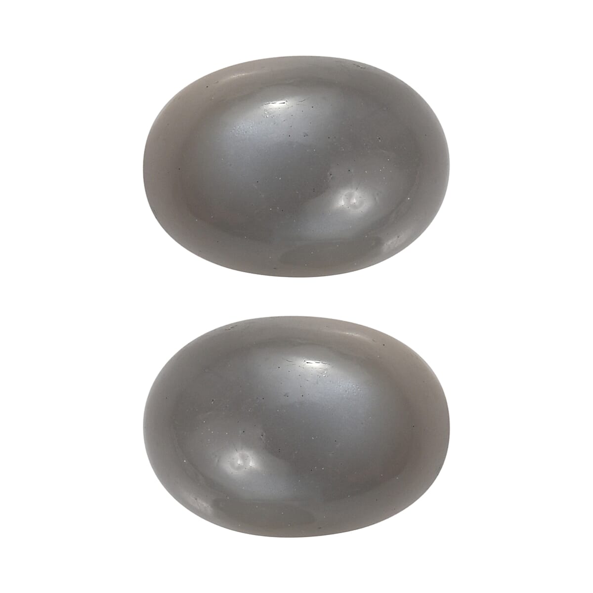 Grey Moonstone Set of 2 (Ovl 7x5 mm) 1.85 ctw Loose Gemstone