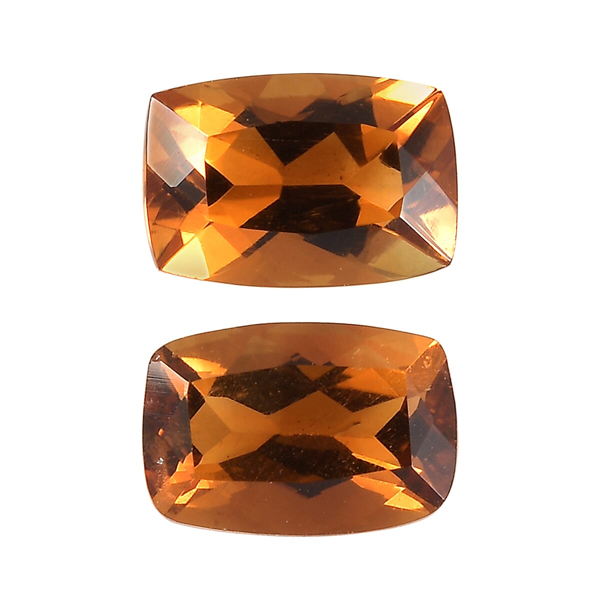 Santa Ana Madeira Citrine Set of 2 (Cush 6x4 mm) 0.88 ctw Loose Gemstone