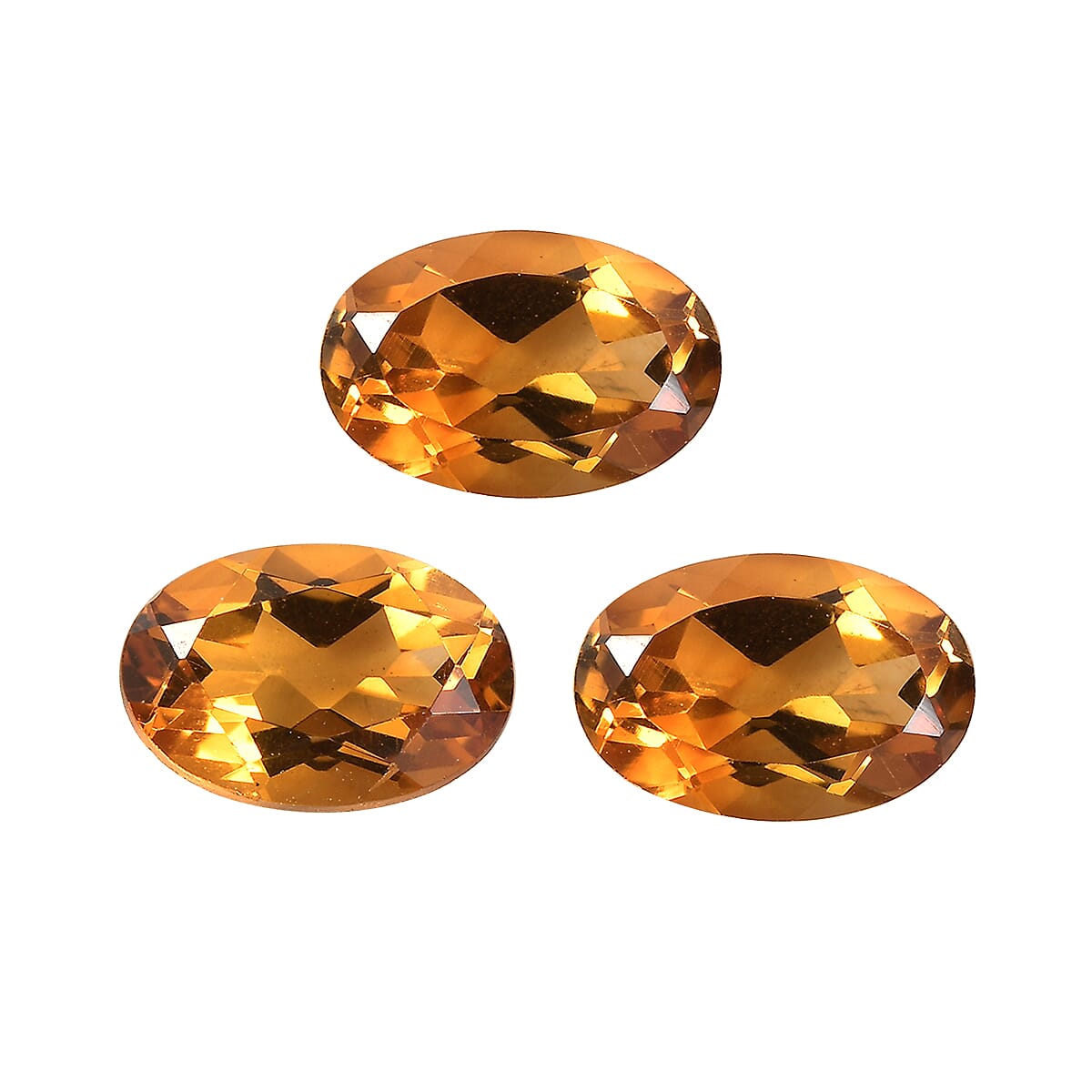 Santa Ana Madeira Citrine Set of 3 (Ovl 6x4 mm) 1.21 ctw Loose Gemstone