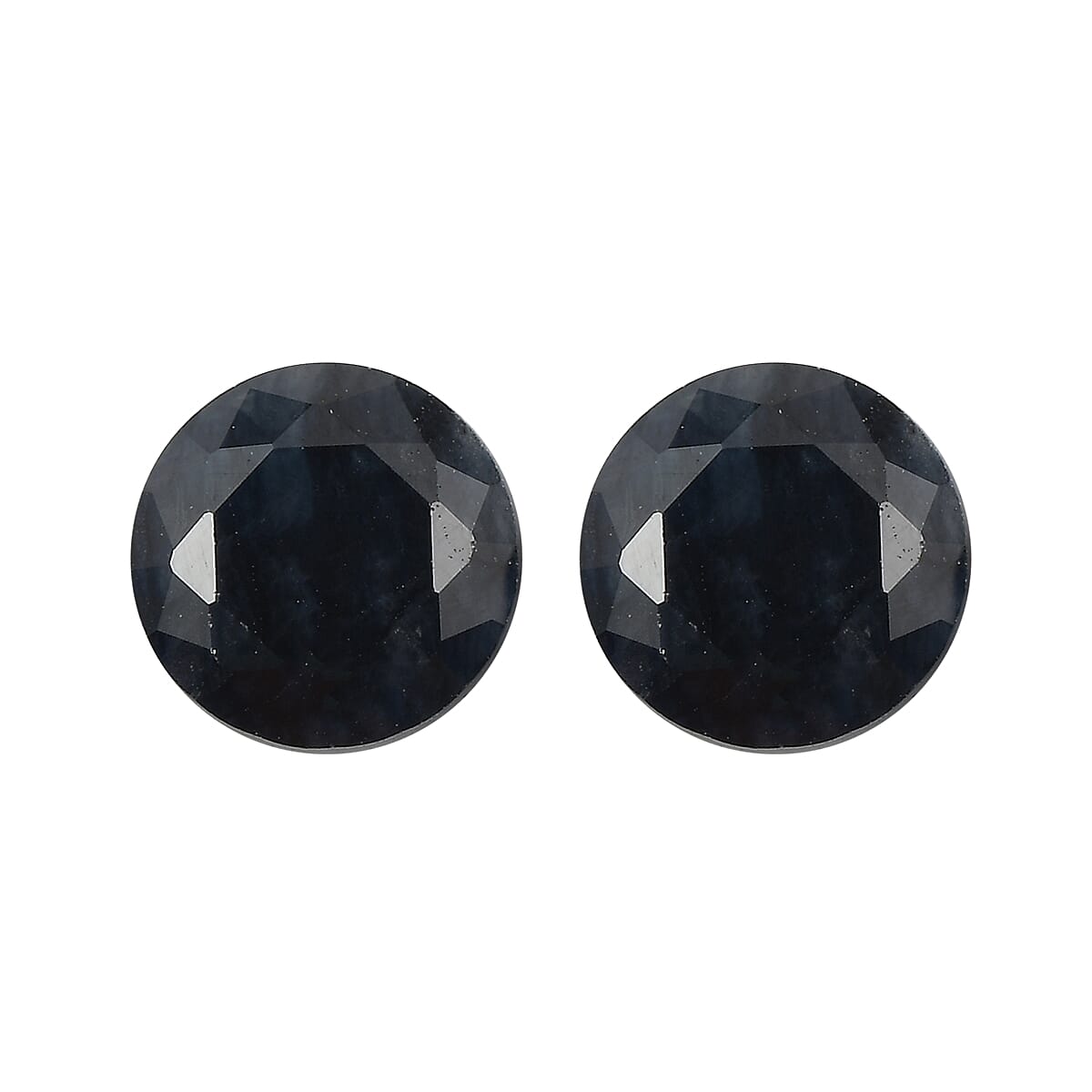 Midnight Sapphire Set of 2 (Rnd 5 mm) 1.51 ctw Loose Gemstone