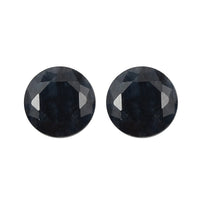 Midnight Sapphire Set of 2 (Rnd 5 mm) 1.51 ctw Loose Gemstone