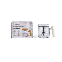 White 500mAh Electric Glass Mixing Cup (400ml)