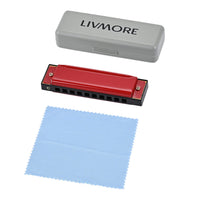 Black Harmonica with Aluminum Shell