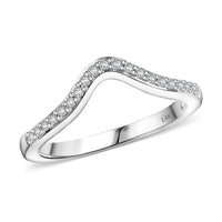 14K White Gold White Diamond (I2) Ring (Size 6.0) 0.15 ctw