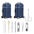 Set of 2 Compact 8pc Mini Travel Case Nail Kit - Blue - Sticky add to cart bar