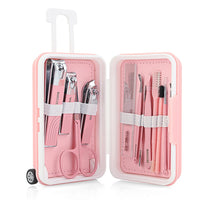 12pc Mini Travel Case Nail Kit- Pink