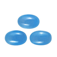 Dyed Light Blue Color Jade Set of 3 (Ovl 6x4 mm) 1.79 ctw Loose Gemstone