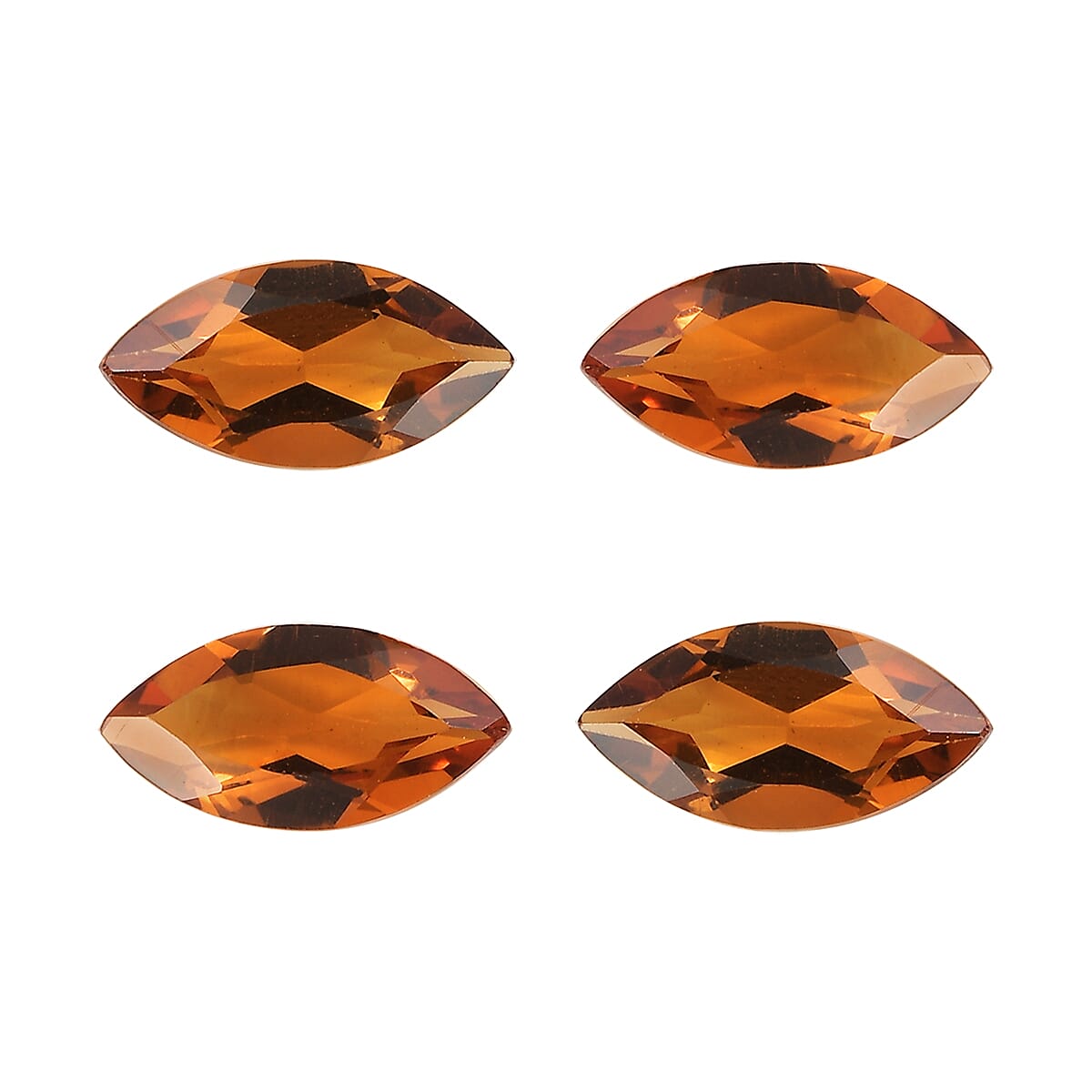 Santa Ana Madeira Citrine Set of 4 (Mrq 7x3.5 mm) 1.24 ctw Loose Gemstone