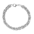 D'Joy Sterling Silver Byzantine Weave Chain Bracelet (7.25 In) 13.30 Grams - Sticky add to cart bar