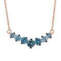 Luxuriant Lab Grown Blue Diamond (IR) VS 1.00 ctw Necklace in 18K Vermeil Rose Gold Over Sterling Silver 20 Inches - Sticky add to cart bar