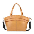 La Marey Black Genuine Leather Tote Bag with Front Two Zip Pocket (13.25"x10.25"x3") - Sticky add to cart bar