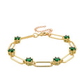 Ruby Color Austrian Crystal Bracelet in Goldtone (7.5-9.5In) - Sticky add to cart bar