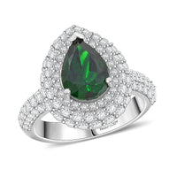 Chairman Collection Certified & Appraised Rhapsody 950 Platinum AAAA Tsavorite Garnet, Diamond (E-F, VS) Ring (Size 7.0) (11.68 g) 4.16 ctw