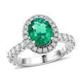 Chairman Collection Certified & Appraised Rhapsody 950 Platinum AAAA Brazilian Emerald, Diamond (E-F, VS) Ring (Size 7.0) (8.26 g) 3.00 ctw - Sticky add to cart bar