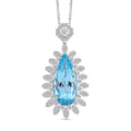 Chairman Collection Certified & Appraised Rhapsody 950 Platinum AAAA Santa Maria Aquamarine, Diamond (E-F, VS) Pendant 17.85 ctw - Sticky add to cart bar