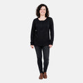 Tamsy Onyx Rhinestone Button Top - S - Sticky add to cart bar