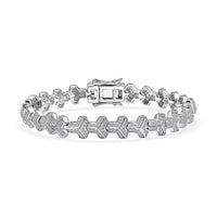 Luxuriant Lab Grown Diamond G-H SI 2.00 ctw Bracelet in Rhodium Over Sterling Silver (7.25 In)