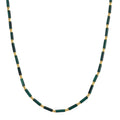 African Malachite Necklace in Goldtone 90.00 ctw (18-20 Inches) - Sticky add to cart bar