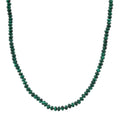 African Malachite 145.00 ctw Roundel Necklace in Goldtone 18-20 Inches - Sticky add to cart bar