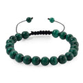 African Malachite 108.00 ctw Beaded Shamballa Bracelet with Cotton Threads (Adjustable) - Sticky add to cart bar