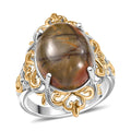 EverTrue Venus Jasper Solitaire Ring 18K YG Plated and Platinum Bond 11.00 ctw - Sticky add to cart bar