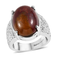 EverTrue Aqua Nueva Moss Solitaire Ring in Stainless Steel (Size 10.0) 13.20 ctw