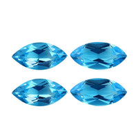 Blue Topaz Set of 4 (Mrq 7x3.5 mm) 1.61 ctw Loose Gemstone