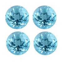 AA Blue Topaz Set of 4 (Rnd 5 mm) 2.16 ctw Loose Gemstone
