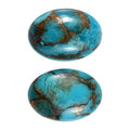 AA Mojave Blue Turquoise Set of 2 (Ovl 10x7 mm) 3.36 ctw Loose Gemstone - Sticky add to cart bar