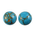 Set of 2 Mojave Blue Turquoise (Rnd 6 mm) 1.93 ctw Loose Gemstone - Sticky add to cart bar