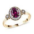 Luxoro AAA Radiant Ember Garnet and G-H I2 Diamond 1.67 ctw Ring in 10K Yellow Gold (Size 10.0) - Sticky add to cart bar