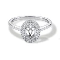 Iliana 18K White Gold Diamond (I2) Mounting Ring (Size 10.0) 0.21 ctw