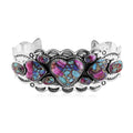 Santa Fe Style Mojave Purple Turquoise 85.00 ctw Cuff Bracelet in Sterling Silver (Adjustable) - Sticky add to cart bar