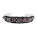 Santa Fe Style Mojave Purple Turquoise 68.00 ctw Cuff Bracelet in Sterling Silver (Adjustable) - Sticky add to cart bar