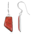 Santa Fe Style Red Coral Earrings in Sterling Silver 15.00 ctw - Sticky add to cart bar