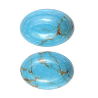 Mojave Blue Turquoise Set of 2 (Ovl 7x5 mm) 1.58 ctw Loose Gemstone
