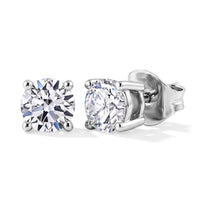Luxuriant Lab Grown Diamond E-F VS 0.50 ctw Solitaire Stud Earrings in 18K Vermeil Rose Gold Over Sterling Silver