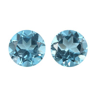 Blue Topaz Set of 2 (Rnd 5.5 mm) 1.46 ctw Loose Gemstone