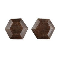 Chocolate Sapphire Set of 2 (Hexagon 6 mm) 2.14 ctw Loose Gemstone