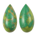 Mojave Green Turquoise Set of 2 (Pear 8x4 mm) 1.25 ctw Loose Gemstone - Sticky add to cart bar