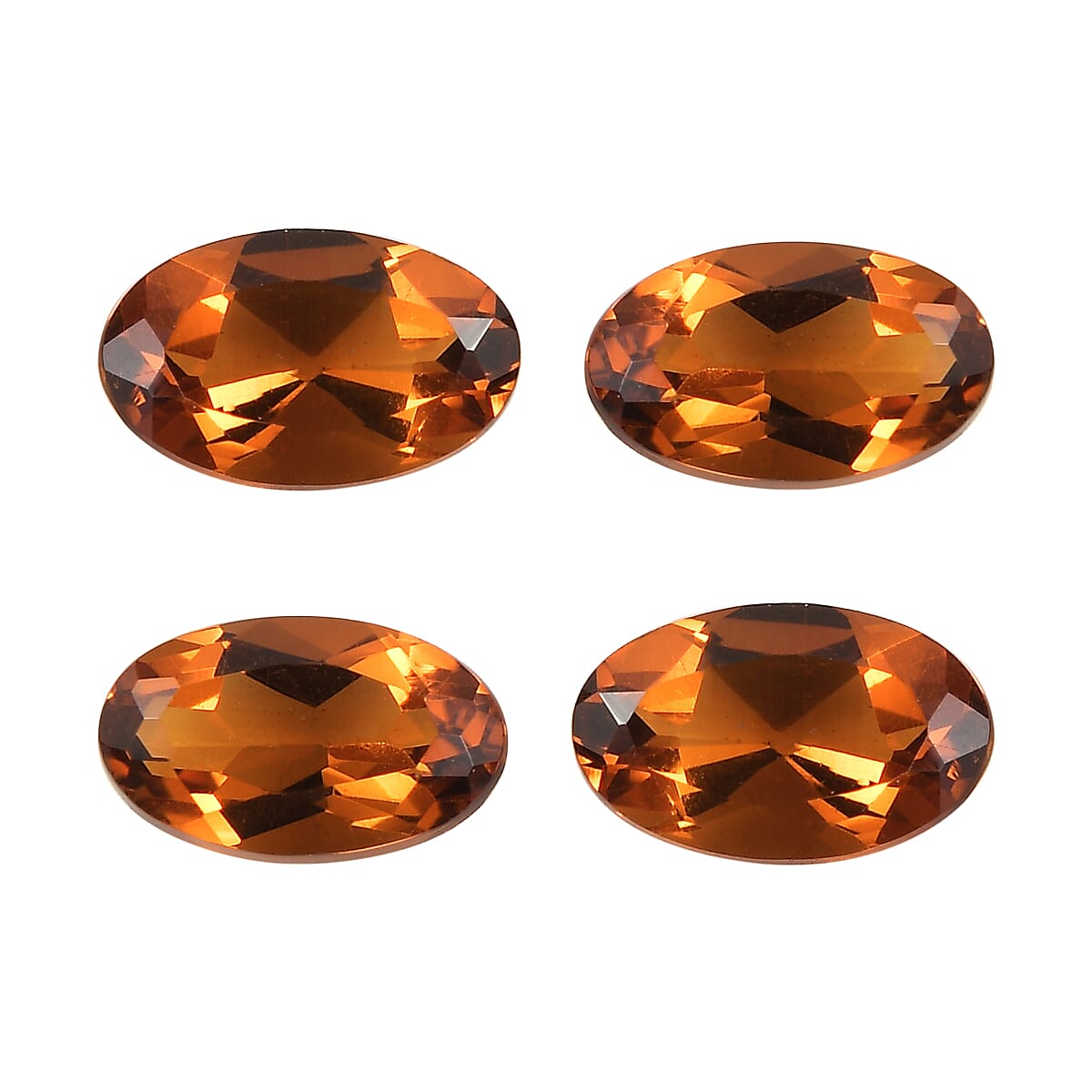 Santa Ana Madeira Citrine Set of 4 (Ovl 5x3 mm) 0.88 ctw Loose Gemstone