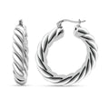 D'Joy Twisted Hoop Earrings in Sterling Silver 6 Grams - Sticky add to cart bar