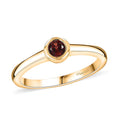 D'Joy Mozambique Garnet Solitaire Ring in 18K Vermeil YG Over Sterling Silver (Size 10.0) 0.35 ctw - Sticky add to cart bar