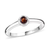 D'Joy Mozambique Garnet Solitaire Ring in 18K Vermeil YG Over Sterling Silver (Size 10.0) 0.35 ctw