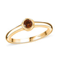 D'Joy Mozambique Garnet Solitaire Ring in 18K Vermeil YG Over Sterling Silver (Size 10.0) 0.35 ctw - Sticky add to cart bar