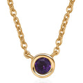 D'Joy Mozambique Garnet Necklace (18 Inches) in 18K Vermeil YG Over Sterling Silver 0.35 ctw - Sticky add to cart bar