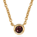 D'Joy Mozambique Garnet Necklace (18 Inches) in 18K Vermeil YG Over Sterling Silver 0.35 ctw - Sticky add to cart bar