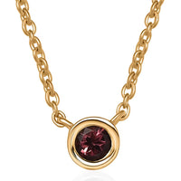 D'Joy Mozambique Garnet Necklace (18 Inches) in 18K Vermeil YG Over Sterling Silver 0.35 ctw
