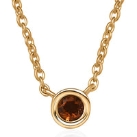D'Joy Mozambique Garnet Necklace (18 Inches) in 18K Vermeil YG Over Sterling Silver 0.35 ctw