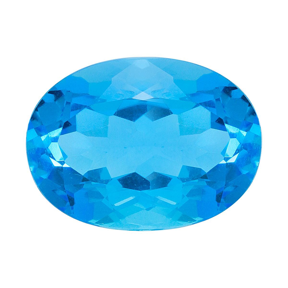 AAAA Swiss Blue Topaz (Ovl 18x13 mm) 13.00 ctw